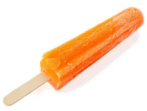 Refresh Prints: orange ice cream pop on white