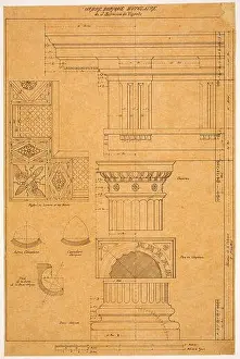Art Institute Chicago Prints: The Orders of Architecture: Student drawings after a French edition of Vignola, c. 1875