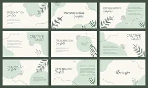 Homepage Prints: Organic green presentation templates