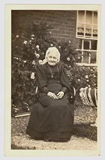 Grandma Prints: Original Edwardian era postcard of an elderly Edwardian woman