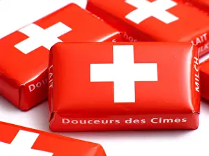 Wrap Prints: Original Swiss Chocolate with White Cross