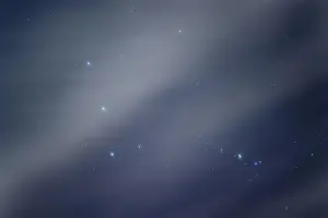 Milky Prints: Orion Belt, Cloudy Night sky Background
