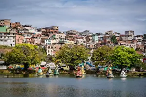 2015 Prints: Orixás, Candomblé statues floating on the lake Dique do Tororó