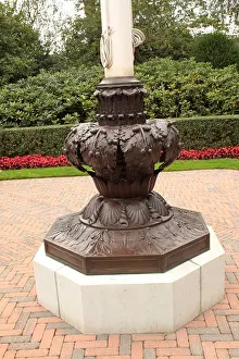Commission Prints: The ornate sculptured flagpole base at the American Flanders Field Cemetery Waregem Belgium