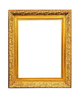 Clipped Prints: Ornate wooden picture frame