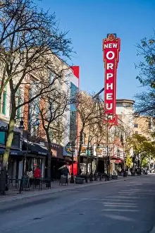 Orpheum Theatre, a live performance and musical theater in downtown Madison on State Street, Madison, Wisconsin, USA