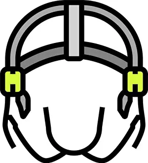 Masks Prints: orthodontic headgear orthodontist color icon vector illustration