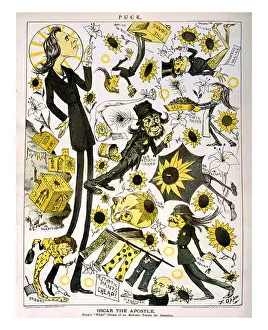 Apostle Prints: Oscar the apostle. Puck's 'Wilde' dream of an aesthetic future for America by Frederick Burr Opper