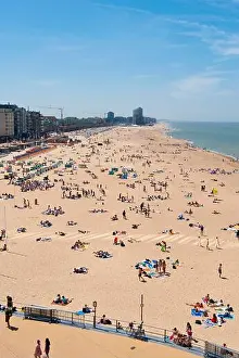 Lively Prints: Ostend beach, Belgium, Europa