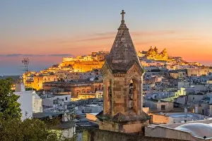 Ostuni, Italy old town at dawn