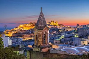 Ostuni, Italy old town at dawn