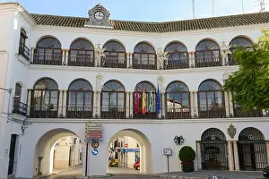Osuna, Spain - 2 January 2022: view at the town hall of Osuna on Andalusia in Spain