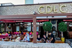 Customers Prints: Outside patio, tables and customers
