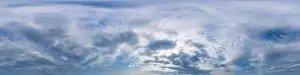 Environment Map Prints: Overcast sky panorama on rainy day with Nimbostratus clouds in seamless spherical equirectangular format