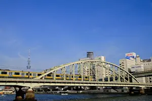Unmanned Prints: Overpass of Sobu line and Tokyo sky tree