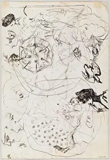 Parasol Prints: Pablo Picasso / 'Sketch of an open umbrella'
