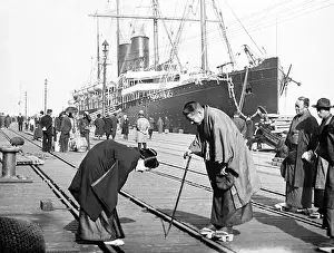 Steamship Prints: Pacific Mail's SS China at Yokohama, Japan, early 1900s