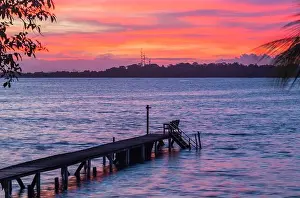 Panama Prints: pacific sunset at the sea, Panama
