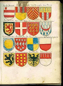 1600 Prints: Page 07 from a copy of Wapenboek Beyeren (armorial)
