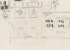Draughtsman Prints: Page 30 from a sketchbook with 17 pages