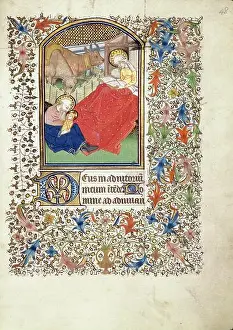 Nativity Prints: A page from the Livre d'heures de Besançon