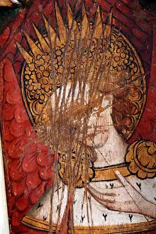 Cancelled Prints: Painted Rood Screen depicting A Seraphim
