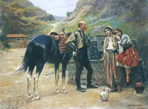 Balkan Prints: Painting by Antoni Piotrowski titled From a Journey through the Balkans