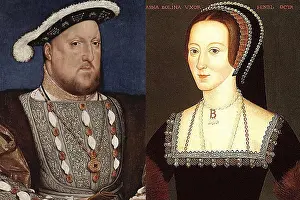 Tudor Prints: This painting depicts Henry VIII and Anne Boleyn