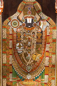 Mela Prints: Painting of lord venkatesh balaji, surajkund mela, faridabad, haryana, india, asia