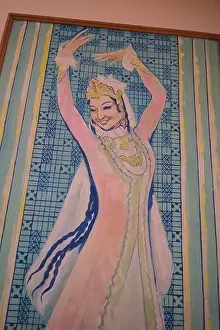 Cccp Prints: A painting, portrait of her. At the house museum of Armenian heritage dancer