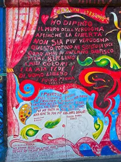 Painting titled Hymn to Joy by Fulvio Pinna on Berlin Wall in Germany