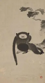 Japanese Art Prints: Paintings of monkeys by Kano Sansetsu