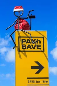 Stickman Prints: A Pak'nSave supermarket sign in New Zealand