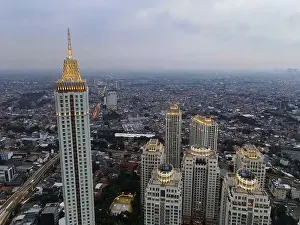 Pakubuwono skyline aerial drone view from above