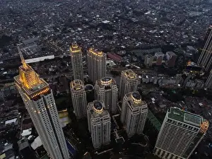 Pakubuwono skyline aerial drone view from above