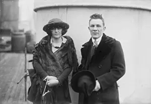 Pal Moore & wife, between c1915 and c1920. Shows boxer Memphis Pal Moore (Thomas Wilson Moore, 1894-1953) with his wife