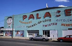 Amusement Park Prints: The Palace amusement building. Asbury Park, New Jersey