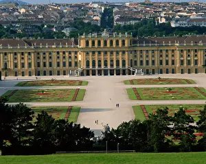 Palaces Prints: Palace and gardens of Schonbrunn UNESCO World Heritage Site Vienna Austria Europe