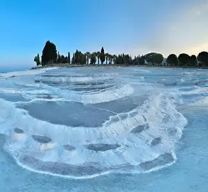 Pamukkale Travertines Cinematic Aerial Drone footage