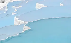 Stalactite Prints: Pamukkale travertines pools and terraces