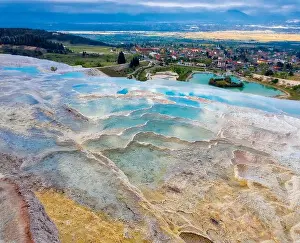Stalactite Prints: Pamukkale in Western Turkey taken in April 2019rn taken in hdr