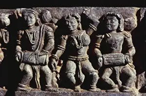 Remain Prints: Panel of dance and music, Karnataka, India, Asia