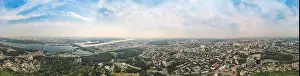 City Garden Prints: Panorama of 360 degrees of the National Botanical Garden in Kiev. Aerial view