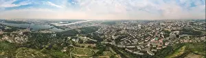 City Garden Prints: Panorama of 360 degrees of the National Botanical Garden in Kiev. Aerial view