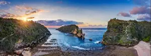 Bali Beach Prints: Panorama of aerial view Atuh beach in Nusa penida island, Bali in Indonesia