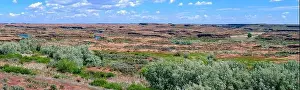Pano Prints: Panorama of the Drumheller Channels Natural Landmark near Othello, Washington, USA