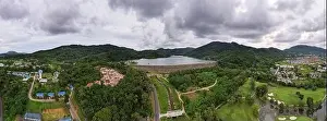 Panorama landscape kathu district Phuket Thailand from Drone camera High angle view