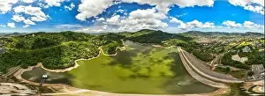 Panorama landscape mountains nature view from Drone camera