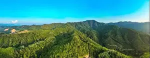 Panorama landscape mountains nature view from Drone camera