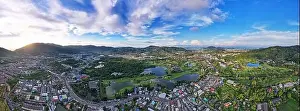 Phuket Thailand Prints: Panorama nature view Aerial view of Kathu district Phuket Thailand from Drone camera High angle view